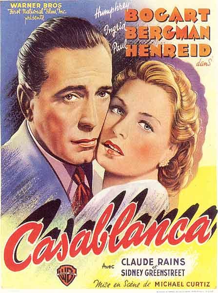 ​The original French Casablanca movie poster (1942).​